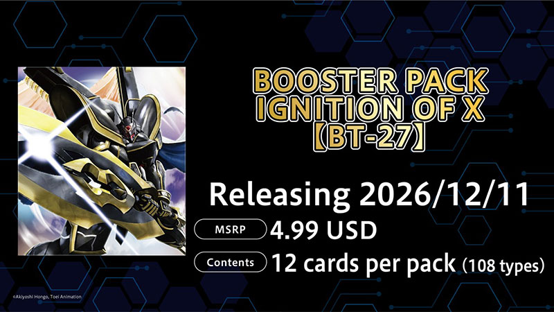 Digimon Card Game Buka Saga X-Antibody: Booster BT-27 Ignition of X dan BT-28 Abyss of X