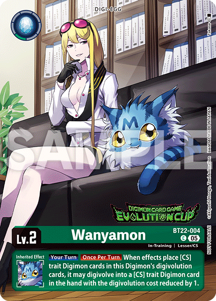 Kartu alt-art Wanyamon BT22-004 hadiah partisipasi Evolution Cup 2026 Vol. 2
