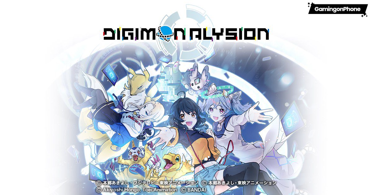Key visual resmi DIGIMON ALYSION menampilkan protagonis dan partner Digimon