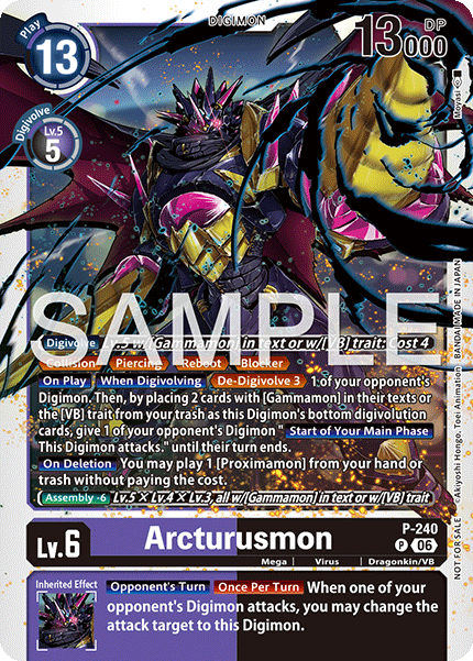 Kartu promo Arcturusmon P-240 Store Tournament 2026 Vol. 3