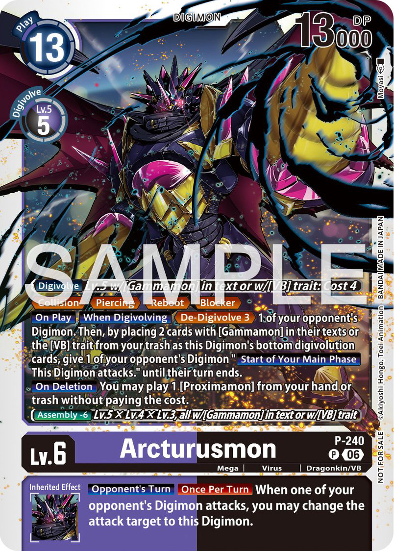 Kartu promo Arcturusmon P-240 dari Tamer Battle Pack 32