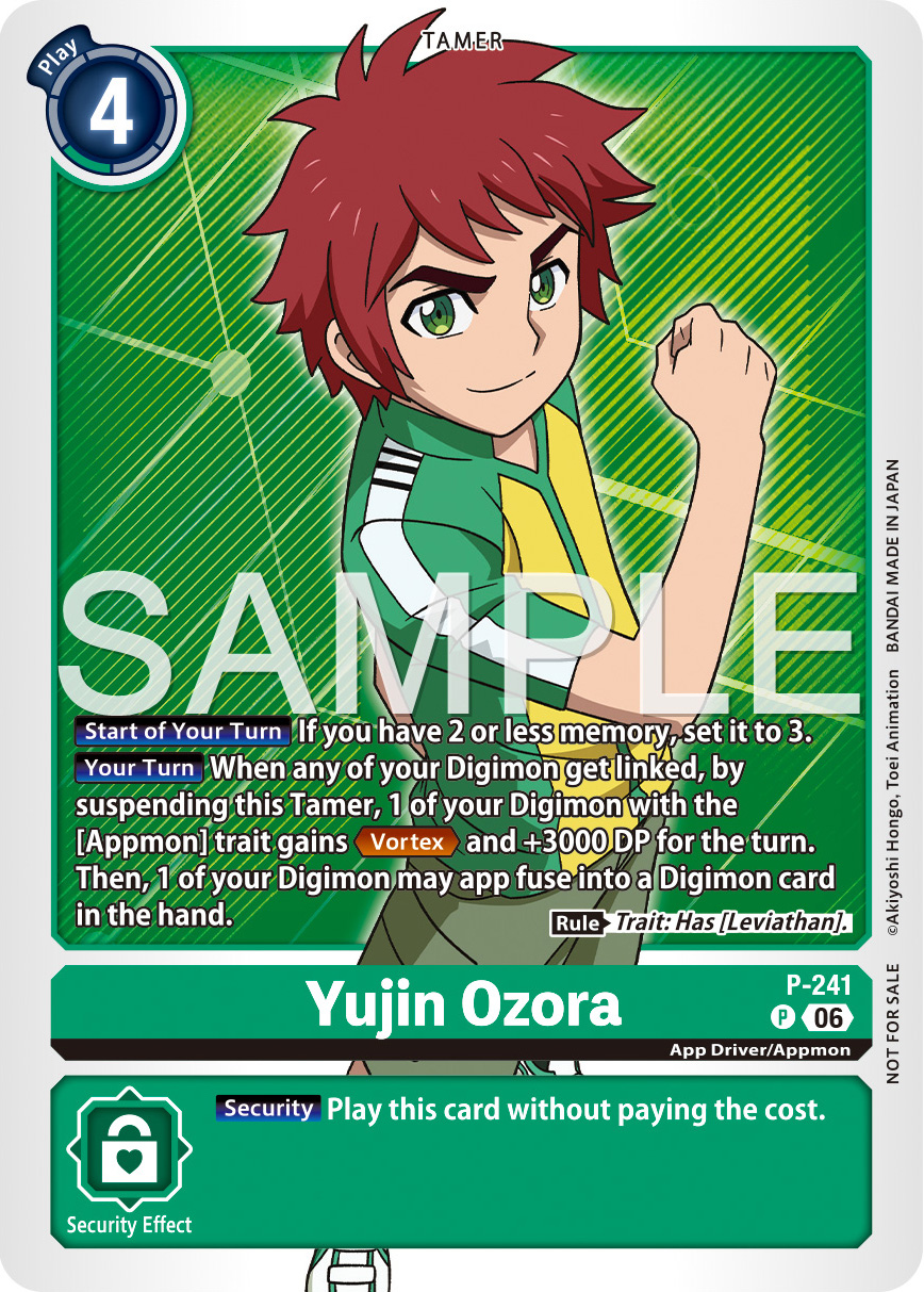 Kartu promo Tamer Yujin Ozora P-241 dari Tamer Battle Pack 32