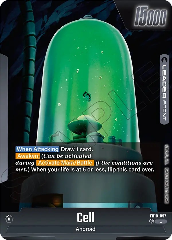Kartu Leader FB10-097 Cell dalam tabung inkubasi dari set Cross Force Fusion World
