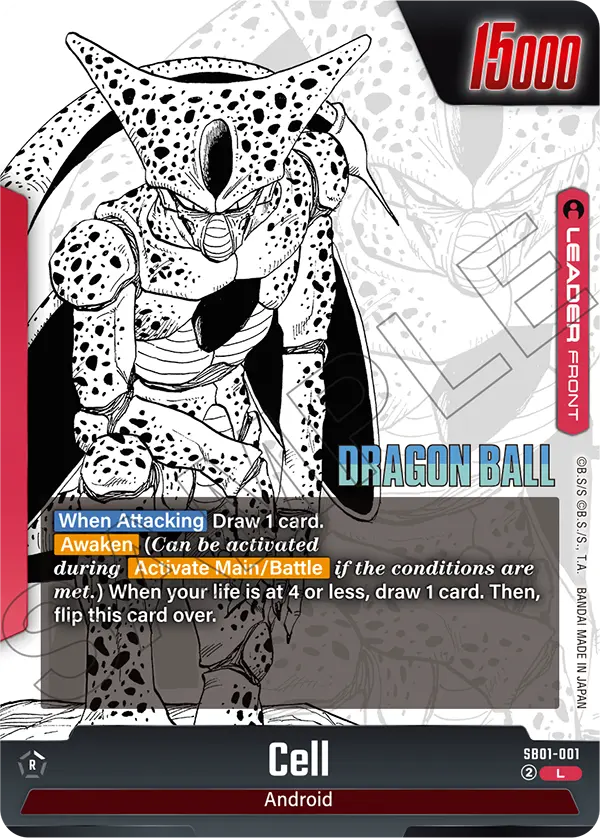 Leader Card Cell dari MANGA BOOSTER 01 SB01