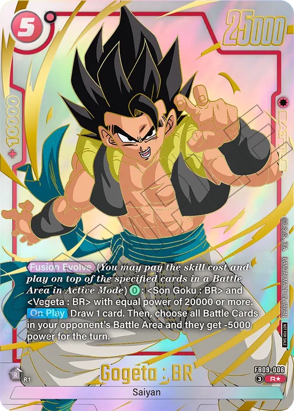 Kartu Gogeta FB09-006 sebagai gambaran kualitas seni promo FB09