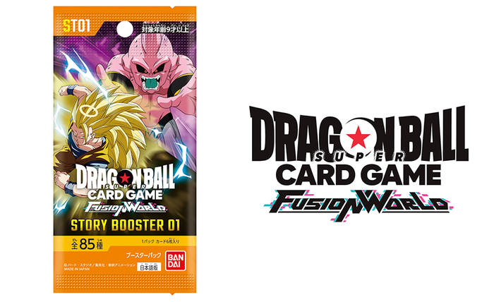 Kemasan booster STORY BOOSTER 01 ST01 menampilkan Super Saiyan 3 Goku melawan Majin Buu
