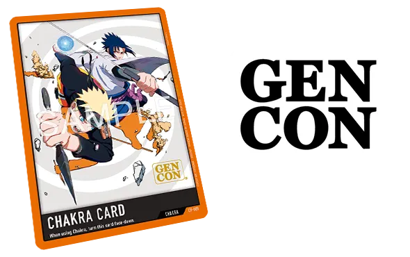 Kartu promo Chakra Card Gen Con 2026 untuk Naruto Card Game