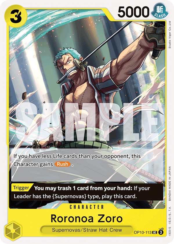 Kartu promo OP10-113 Roronoa Zoro