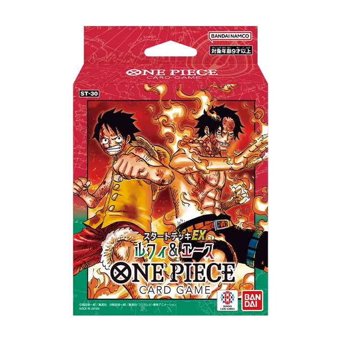 Starter Deck EX Luffy dan Ace ST-30 yang ikut rilis 12 Juni 2026