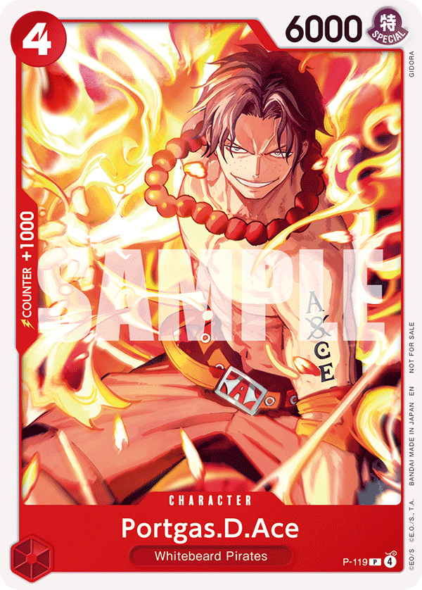 Kartu promo P-119 Portgas.D.Ace Pirates Party 2026 Vol. 1