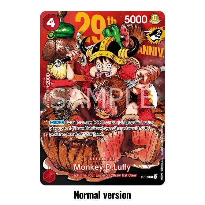 Premium Card Collection 29th Anniversary Edition Bawa Luffy Spesial