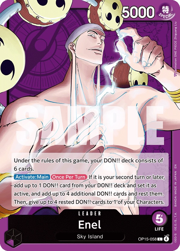 Kartu Leader Purple Enel OP15-058