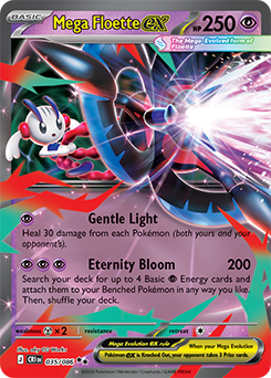 Kartu Mega Floette ex dari ekspansi Chaos Rising