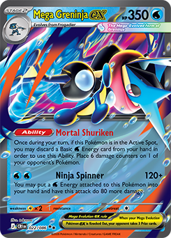 Kartu Mega Greninja ex dari ekspansi Chaos Rising
