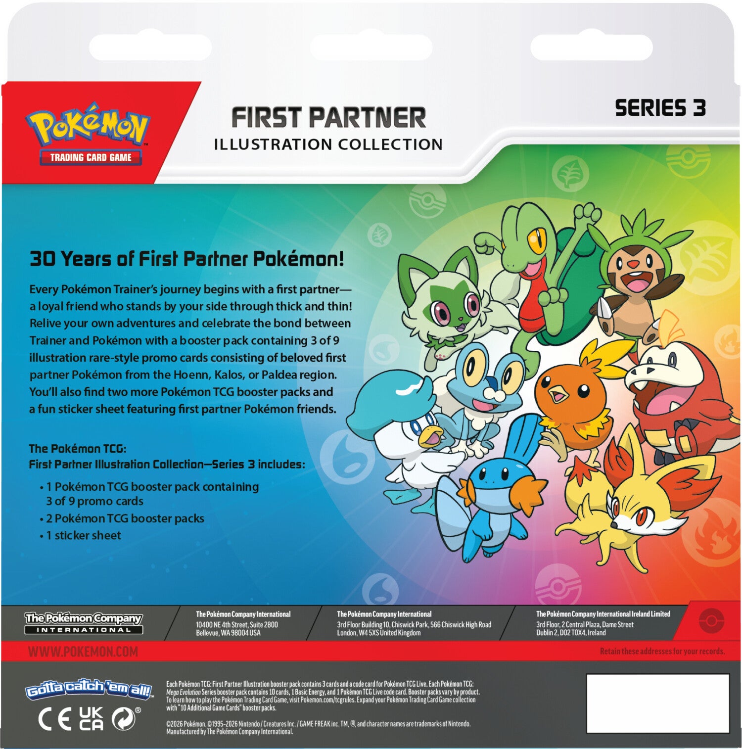 Bagian belakang kemasan First Partner Illustration Collection Series 3 yang memperlihatkan isi produk