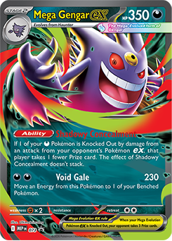 Kartu promo Mega Gengar ex dari Mega Moonlit Tin