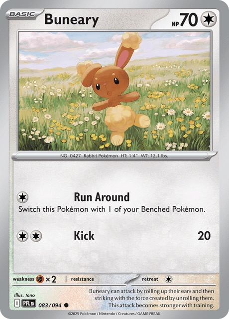 Kartu Mega Lopunny ex dari ekspansi Mega Evolution Phantasmal Flames