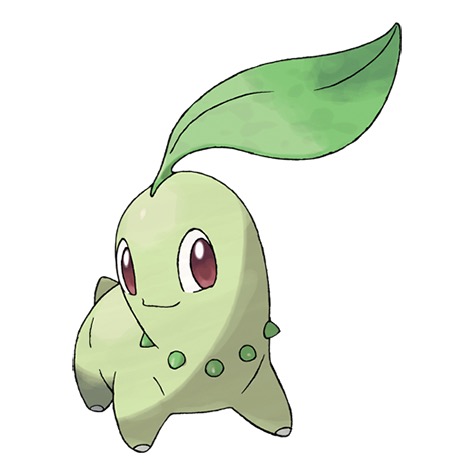 Chikorita, salah satu Pokemon yang tampil di playmat hadiah Mid-Year Celebration