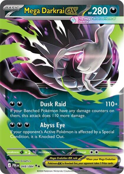 Kartu Mega Darkrai ex dari ekspansi Pokemon TCG Pitch Black