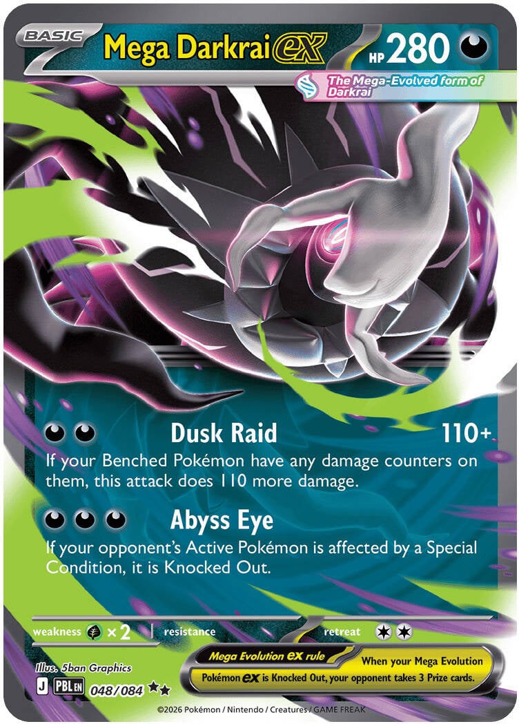Mega Darkrai ex dari set Pitch Black