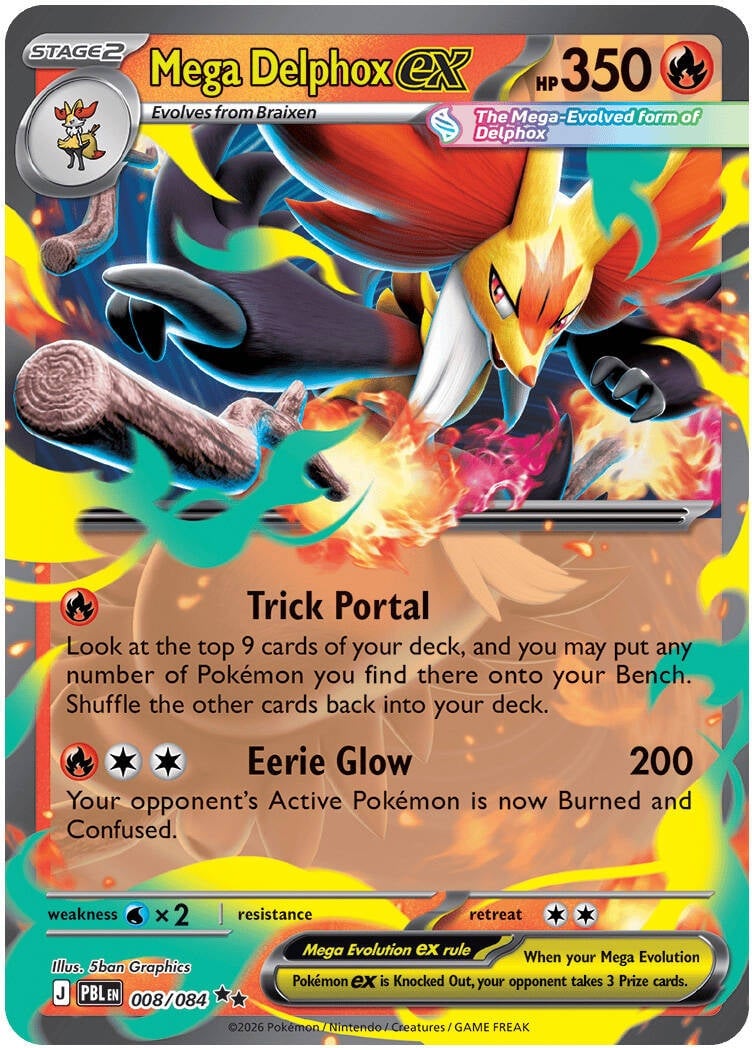 Mega Delphox ex Pitch Black English exclusive addition