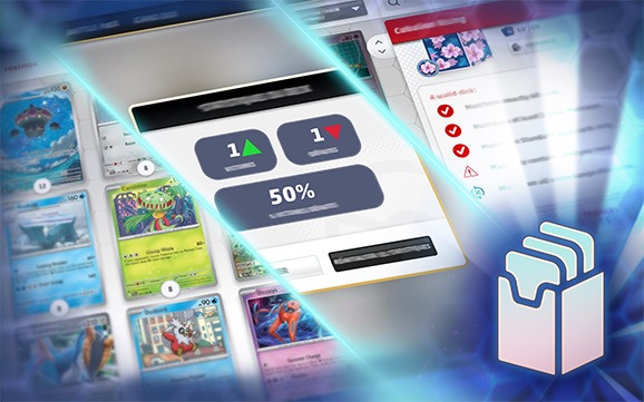 Tampilan peningkatan Deck Editor Pokemon TCG Live