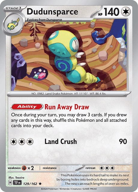 Kartu Dudunsparce dari ekspansi Temporal Forces