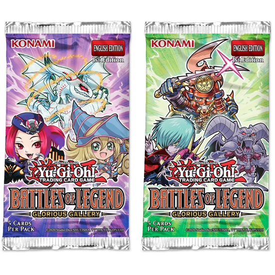 Kemasan booster pack Battles of Legend: Glorious Gallery