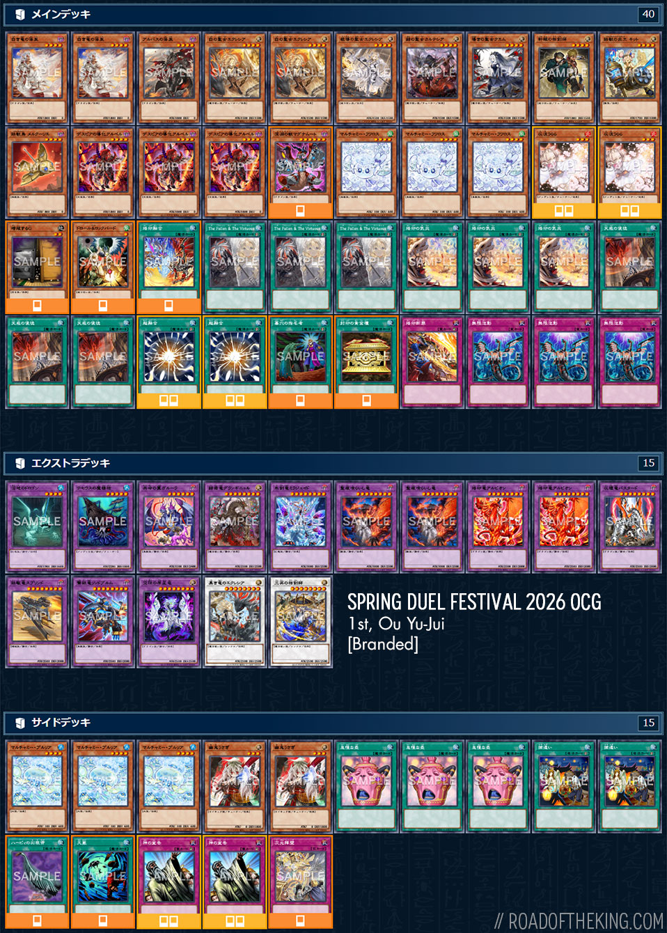 Decklist Branded milik Ou Yu-Jui, juara Spring Duel Festival 2026 OCG
